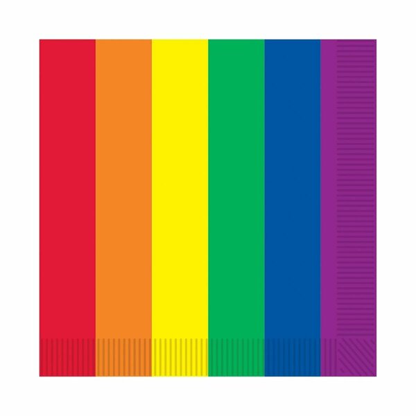 Goldengifts Rainbow Beverage Napkins, Multi Color, 12PK GO2794852